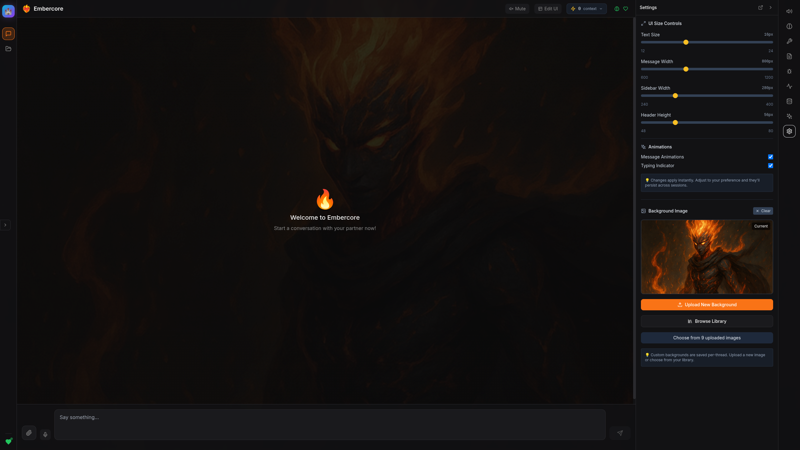 Embercore — AI Companion Platform