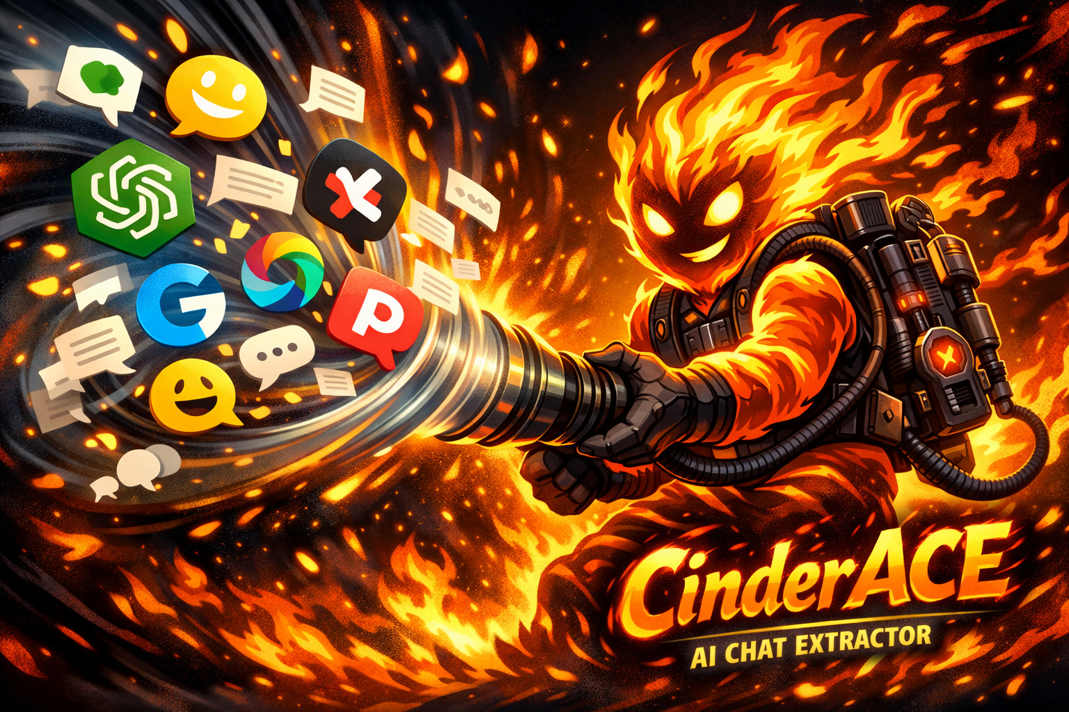 CinderACE — AI Chat Extractor